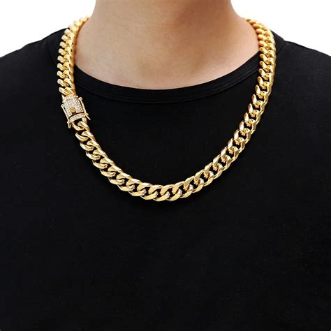 cuban link necklace with photo